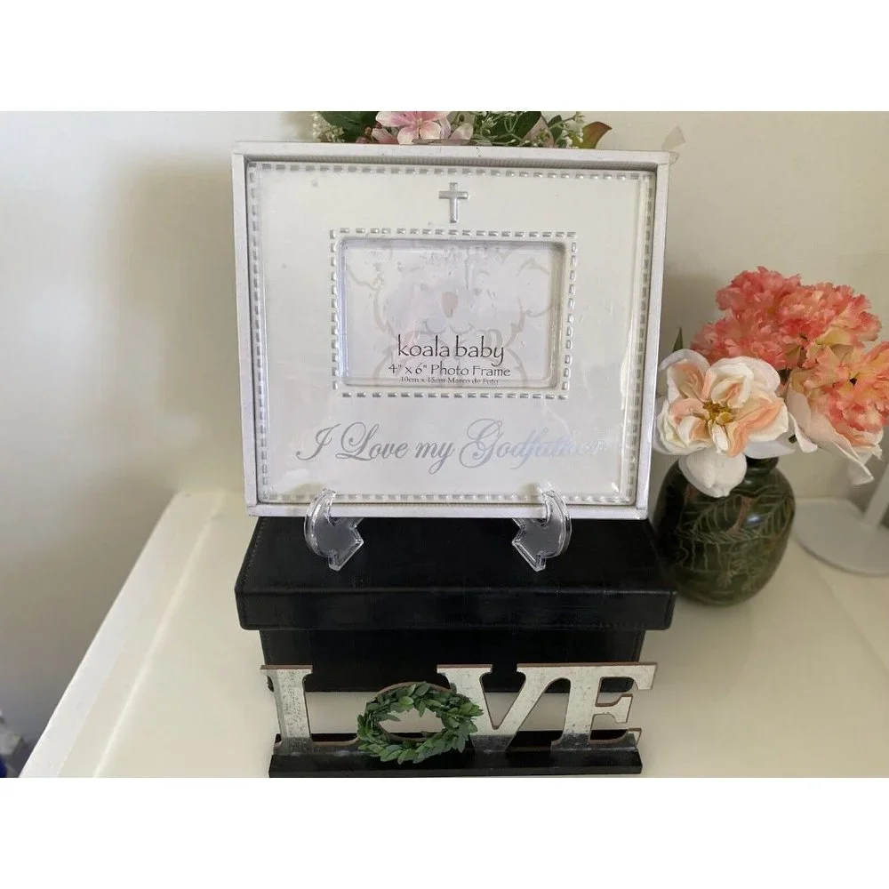 Koala Baby White Porcelain Photo Frame I Love my Godfather 4